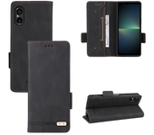 Para Sony Xperia ACE 1 5 10 III IV V 2023 Carcasa De Clip De Billetera Con Solapa De Huella Dactilar