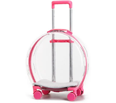 Pet Trolley Suitcase Carrier Transparent Beauty Case Trolley Professiona Portable Durable Carrier for Cats and Small Dogs