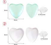 ZS 1-3 Pair/lot Colorful Acrylic Stud Earring Cute Bear Goldfish Heart Earrings Clear Ear Cartilage Helix Conch Piercing Jewelry