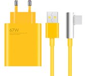 67W Esports Fast Charger For Xiaomi Mi 14 13 12 11 Pro Ultra USB Type C Cable Fast Charging Elbow Cable Redmi Note 13 12 11 Pro