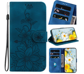 For LG Velvet G9 stylo 7 k42 4G 5G funda de cuero estampado de lirio antideslizante carcasa de polvo de moda