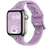 Suitable for Apple 789 generation smartwatch wristband iWatch se hollow cat claw small waist silicone strap new model