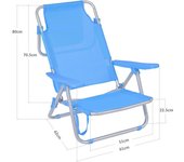 Pack de 2 Sillas de Playa Reclinables Plegables con Reposacabezas | Sillas Portátiles para Jardín, Camping, Piscina, Terraza | Estructura de Aluminio Ligera y Tela Transpirable Resistente