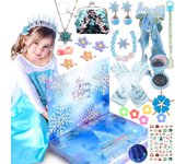Calendario Adviento 2024,24 cuadrados de accesorios niña de hielo y nieve,Christmas Calendario Adviento Regalo para Niños y Niñas