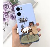 For Oppo Find X5 Lite / Find X5 Pro Phone Case Soft Matte Liquid Silicone Cute Animals Painting Bumper On FindX5 Lite x5Pro Capa