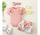 3Pcs Newborn Baby Girl Clothes Sets Infant Outfit Ruffles Romper Top Bow Leopard Pants New Born Autumn Fall Toddler Clothing