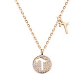 Letra O Joyería de diseño original 925 plata de ley ligera de lujo pinyin con apellido collar de letras
