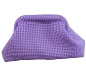Durable Polyester Summer Beach Clutch Bag Soft Elastic Hollow Out Pouch Large Capacity Breathable Purse Girls