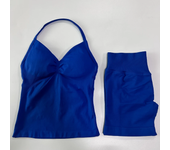 Women's Impact Gym Set, baless sleeveless T-shirt, high waisted seamless shorts, gym  sportswear, training set, 2 pieces.