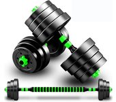 Ajustables, Juego de Pesas con Barra Libremente Combinable, 10/15KG 2 En 1 Kit de Levantamiento de Pesas para Gimnasio en casa, Pesos Fitness para Hombres/Mujeres
