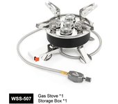 a Camping 5in1 Gas Stove Outdoor Big Power  Portable Folding Furnace Picnic  Cooking Hiking Supplies