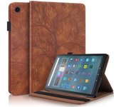 For Amazon Kindle Fire Max 11 Case 11 inch Embossed Tree Leather Flip Cover for Funda Fire Max 11 2023 Tablet Case