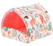 Winter Cute Cartoon Rabbit Squirrel Mini Cage Guinea Pig Nest Small Animal Mice Rat Pet Sleeping Bed Hamster House Warm Soft Mat