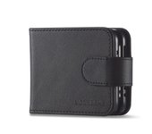 Cases for Galaxy Z Flip 4 Wallet Case, Business Style Premium PU Leather Galaxy Z Flip 4 Card Holders Women Men Protective Phone Case for Samsung Galaxy Z Flip 5 5G，black