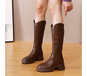 Botas De Mujer Forro Polar De Suela Gruesa Pero Botas Hasta La Rodilla