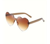 Gafas de moda con montura en forma de corazón, sin montura y de una sola pieza, ideales para hombres y mujeres en fiestas al aire libre, una elección ideal para regalos