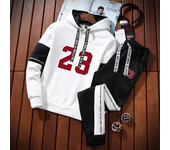 Conjunto de sudadera con capucha y pantalones deportivos para hombre, chándal de moda, cómodo, informal, diario, gran oferta, 2025