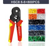 Tube Terminal Crimping Tools Ferrule Crimping Pliers  Electrician Clamp Sets Wire Tips Hexagonal Self-Adjustable Ratchet