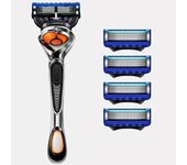 Cuchilla de afeitar Manual de 5 capas para hombre, cuchilla de afeitar de seguridad, cuchilla de afeitar clásica reutilizable para protección de la piel