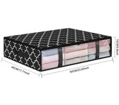 Non-Woven Underbed Four Portable Foldable Quilt Bag Wardrobe Clothes Storage Box Dustproof Organizer Large Capacity