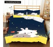 Kawaii Bubu and Dudu 3D Printing Anime Bedding Set Duvet Cover Comforter Bed Single Twin Full King Queen Size Bedding Set Kids