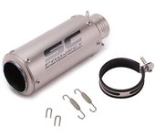 51mm/60mm Titanium Alloy Motorcycle Exhaust Muffler Tail pipe Motorbike Racing Escape Exhaust End Pipe Canister Carbon fiber