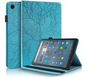 For Amazon Kindle Fire Max 11 Case 11 inch Embossed Tree Leather Flip Cover for Funda Fire Max 11 2023 Tablet Case