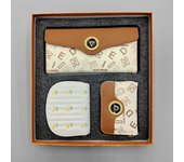 2024 New Vintage Purse Ladies Large Capacity d buckle Multi-card Multi-function triple Fold Handheld Bag 3-piece gift Box for the holidays