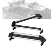 VEVOR Ski and Snowboard Roof Rack 31.7-Inch Universal Ski Rack for Car Roof Fit Most Crossbars Carry 6 Pairs of Skis  Aluminum