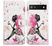 For Google Pixel 8a Mobile Phone Case 3D Pattern Printing Leather Cover