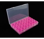 28 Slots Colorful Plastic Storage Box Nail Art Decorating Tool Container Pill Box Jewelry Box Display Case Makeup Organizer