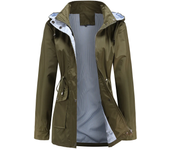 Autumn and winter, oversized coat, raincoat, detachable hat, women's windbreaker