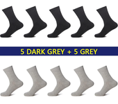 10Pairs brand new men's socks cotton man black white business casual breathable stripes double needle male socks high quality si