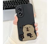 For Oppo A38 CPH2579 Phone Case New Fashion Soft Matte Silicone Rabbit Flower Goothic Style Capa For Oppo A18 CPH2591 Back Cover