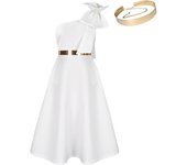 Vestido De Banquete Con Lazo De Hombro Inclinado De Nueva Moda De Verano Para Mujer Vestido De Gran Swing