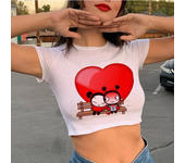 Pucca t shirt female y2k clothes japanese harajuku kawaii kawaii 2022 t-shirt harajuku kawaii