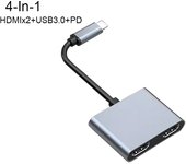 Dock MST HDMI Screen Dual Display Adapter Hub, USB Type C Laptop Docking Station For Lenovo ThinkPad HP Dell XPS
