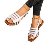 Women Flip Flops Flat Sandal Plus Size Shoes White black 43 42 41 40