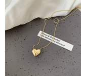 Party jewelry collarbone metal heart chain pendant snake bone necklace
