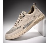 Novedad Zapatillas deportivas, deportivas y casual de corte bajo para hombre en piel nobuck transpirable