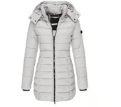 Chaqueta de Pluma plegable Ligera para Mujer, Abrigo Largo impermeable con capucha, con Cremallera Abrigo, ropa