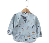 Babero de manga completa para bebé, suave, ajustable, lavable a máquina, impermeable, delantal de cobertura completa para comer, 6-54 meses