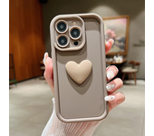 Cute 3D Love Heart Silicone Phone Case For iPhone 11 12 13 14 15 Pro Max XS XR  Shockproof Candy Cover