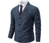 Chaqueta De Punto Para Hombre Estilo Casual Cuello En V Abrigo De Otoño E Invierno Grueso Y Nuevo Tipo De Cardigan