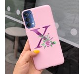 For OPPO Reno 4 6 4G Case Letters A To Z Matte Matte TPU Soft Phone Case For Oppo Reno 6 reno4 CPH2113 Silicone Cover CPH2235