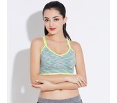Women Sports Yoga Bra breathable quick dry Top Shockproof Cross Back Push Up fitness active Bra Gym Running Bra