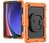 For Samsung Galaxy Tab A9+ Plus 11 inch 2023 with Screen Protector Handle Ring Folding Stand Case