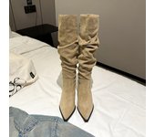 Nuevas botas de tacón de aguja de gamuza botas de mujer