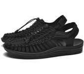 Sandalias de verano para hombre, sandalias de playa con diseño tejido hecho a mano a la moda, Sandalias planas informales transpirables, sandalias para parejas al aire libre, talla 48