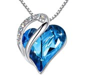 Heart-shaped emerald green crystal necklace pendant with zircon embellishments, perfect for women, Valentine's Day gifts